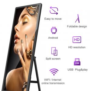Buy cheap 75 Full Screen 4K Portable Digital Poster Advertising Signage Display With Wheels product