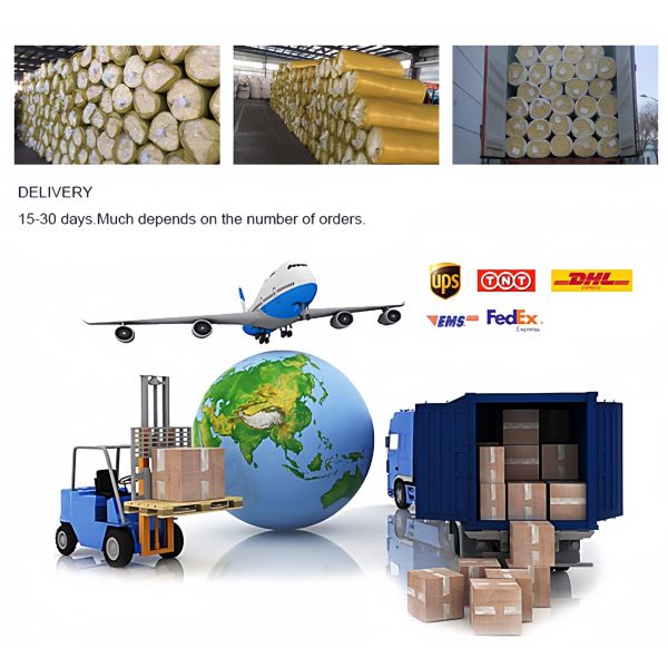 50 - 130kg/m3 Glass Wool Board Insulation Fireproof Thermal Acoustic Insulation Material