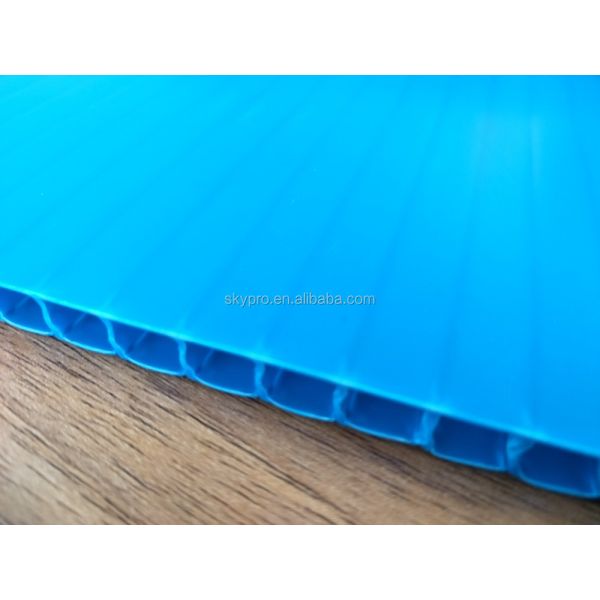 UV Stabilized Fire Retardant Anti Static Plastic Hollow Sheet and PP Corrugated Twin Plastic Sheet