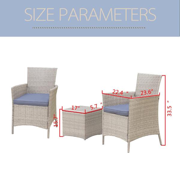 Waterproof Lounge Seater Bistro Table And Chairs Set Wicker Sofa Sets