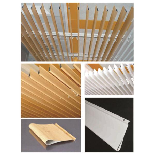 Weather Resistant 1.0mm Aluminium Baffle Ceiling , Linear Metal Suspended Ceiling