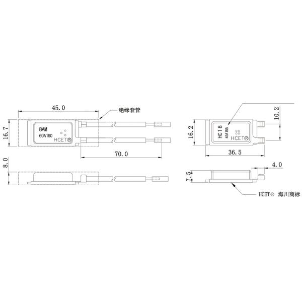 Automotive Motor Thermal Protector IATF 16949 Certified HCET Series