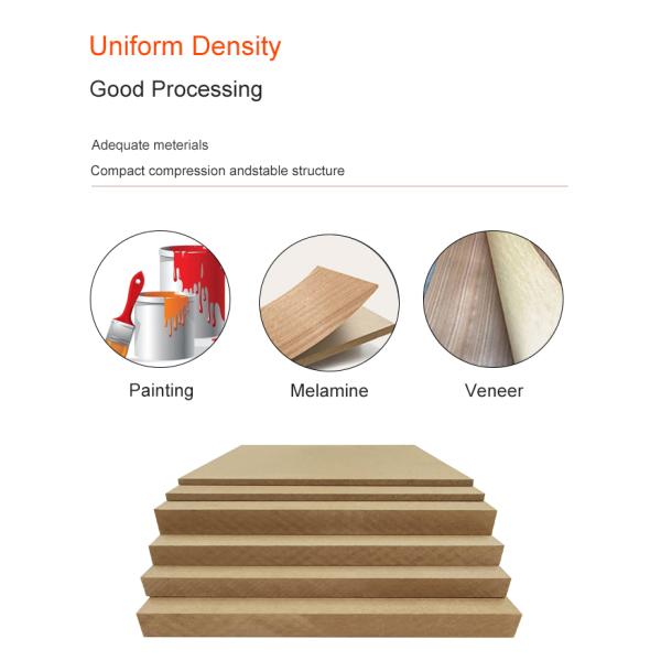 Plain Hollow Veneered MDF Board 1mm 1.5mm 1.8mm MDF Veneer Panels