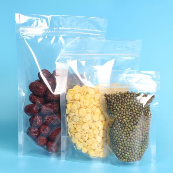 Quality Clear Reclosable Stand Up Ziplock Bags Plastic Seal Zip Lock Bags Poly Bag for sale