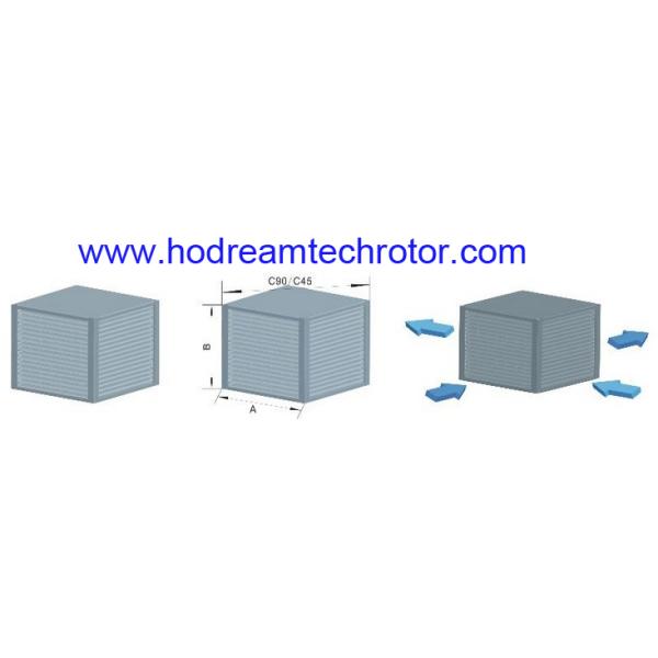 small to large airflow counterflow hydrophilic aluminium foil recuperator core
