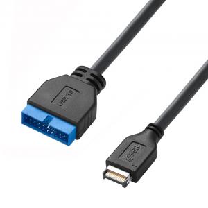 Buy cheap Computer Motherboard Power Cable USB 3.1 Type-E Male To IDC20P Male Adapter Cable 20-Pin Extension Cable product