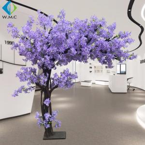 China Blue Cross Cherry Blossom Artificial Flower Tree For Photo Background Wall on sale