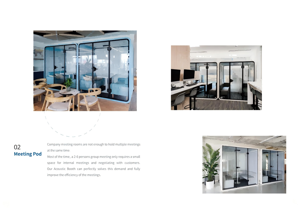 Multi Person Acoustic Office Pod Durable Modular Meeting Pod Customized