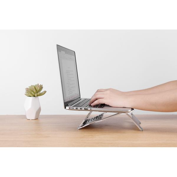 4.0mm Thick Portable Foldable Laptop Stand , 530g Laptop Table Stand Adjustable Riser