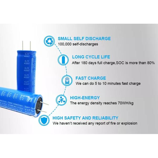 C424000R Energy Storage / Telecom / Solar Panel Supercapacitor Cell 4.2v 4000f