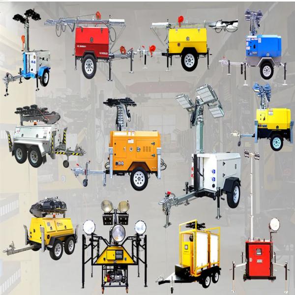 Diesel Light Tower Running Time 8hours Emergency Light Tower Trailer Mounted Light Towers