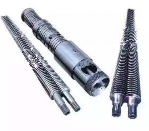 China 51/105 65/132 80/156 Nitrided Conical Twin Screw Barrel For Extruder Machine on sale