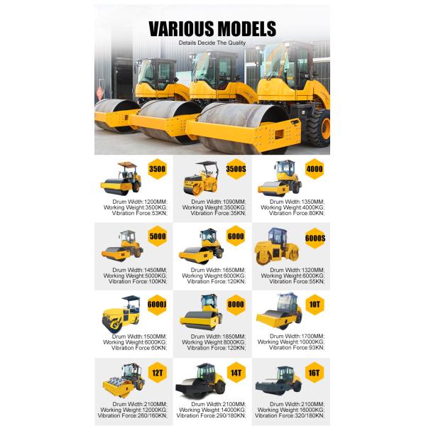 10 Ton Steel Wheel Roller Soil Compactor Small Vibratory Road Rollers