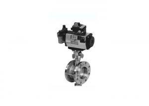 Buy cheap ANSI 150 Carbon Steel Pneumatic Actuated Butterfly Valve , Double Offset Butterfly Valve product