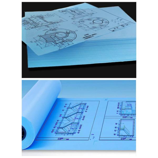 20LB Single Sided Blueprint Paper For Engineering Digital Printing 610mm 914mm