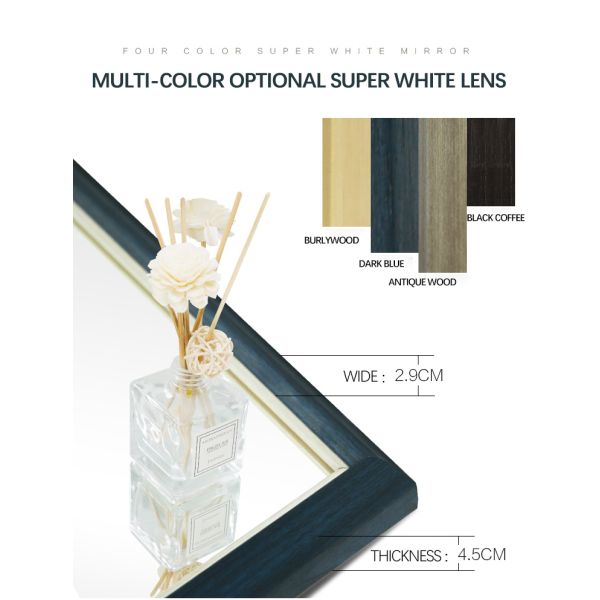 Rectangular Bathroom Vanity Mirrors , Luxury Baroque Style Wall Mirror Without Light