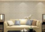 Floral Wet Embossed Non - Woven European Style Wallpaper For Study Room