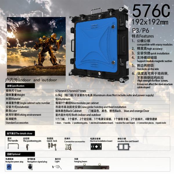 P6 Doule Sided Indoor 3 in 1 Full Color LED Display With USB , Wifi , Bluetooh control