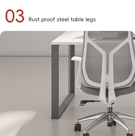 Sturdy Two Tone Metal Frame Modern customization Office Desk For Heavy Load Capacity