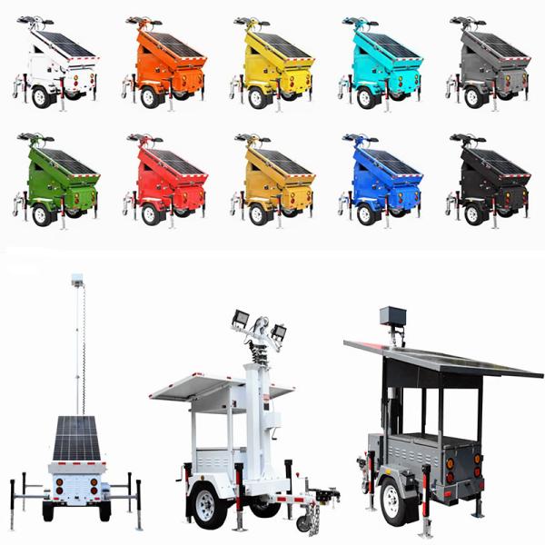 Solar Powered Portable Light Towers Disaster Relief Operations High Efficiency Mobile LED Light Tower