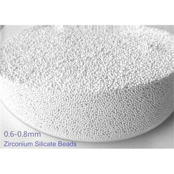 ZrSiO4 Zirconium Silicate Beads Media 2.7 - 3.2 Mm Size Good Sphericity