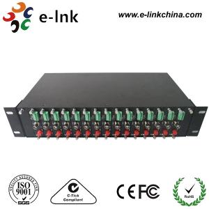 Buy cheap 16 Slot 2U Video Converter Rack CCTV Fiber Optic Converter , CCTV Coax To Ip Converter product