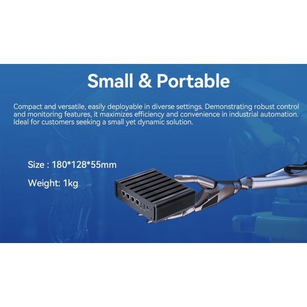 Intel N100 4 LAN Dual COM Industrial Mini Fanless PC With WIFI DDR4 16G RAM Windows Linux