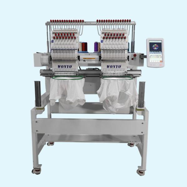 WONYO 2 Head Computerized Apparel Textile Cap Flat Embroidery Machine