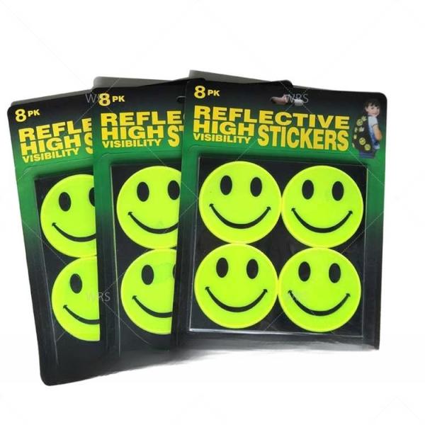 Reflective Material PVC Round or Custom Adhesive Reflective Sticker for Bags Bike WRS