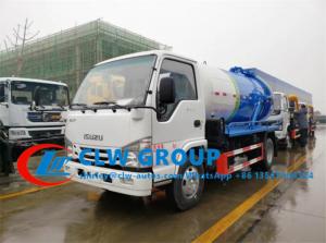 China Euro V Diesel Engine 4000L 98HP ISUZU Sewage Pump Truck on sale