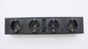 Buy cheap German 4 Outlets European Power Strip Bar With Line Attached Connector IEC 320 product