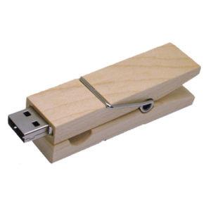 China Rectangle Clip Wooden USB Memory Sticks USB 3.0 32GB With FCC Rosh Certification on sale