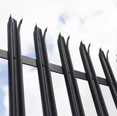 Steel Palisade Fence With Matching Gate And Accessories For Controlled Access Projects