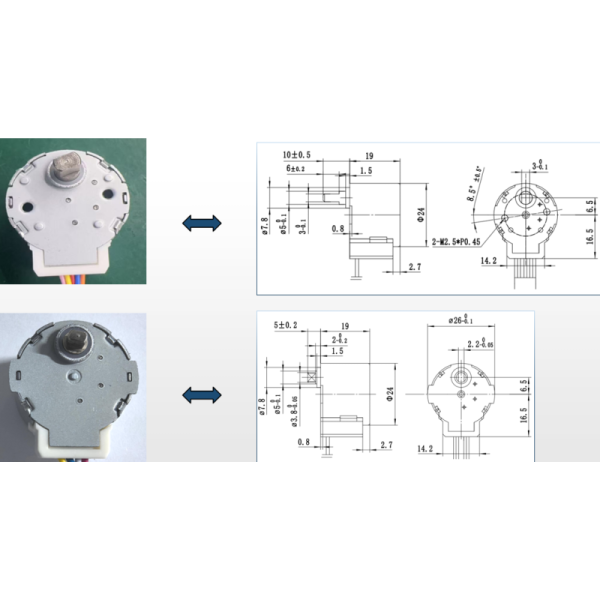 28BYJ-48 Geared Stepper Motor with 5.625° Step Angle Customizable for Smart Home Applications