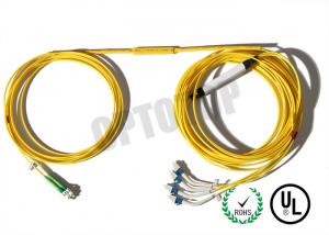 Buy cheap Yellow Jacket Fiber Optic Y Cable Coupler Module With Connector 2*4 Corning Cable product