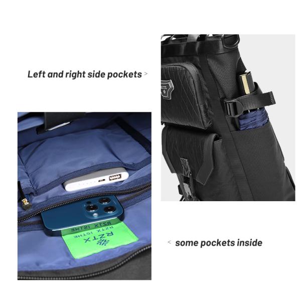 Interior Slot Pocket Anti Theft Men Business Backpack 20L To 35L