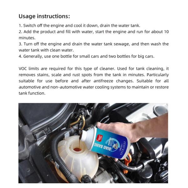 350ml Cooling System Cleaner Universal Remove Stains Efficient Rapid Cleaning