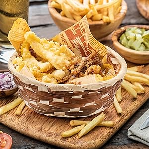 Round Gift Baskets, Bamboo Small Bread & Fruit Baskets, 7" Woven Bread Roll Baskets, Food Serving Baskets, Food Storage Basket For Kitchen Restaurant