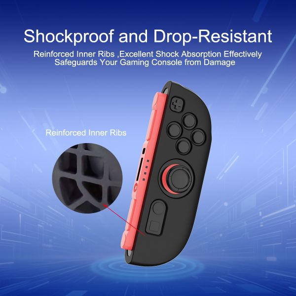 Full-Cover Anti-Slip Grip Case for Nintendo Switch 2 Joy-con Controller with Side Protection Enhanced Fit & Comfort
