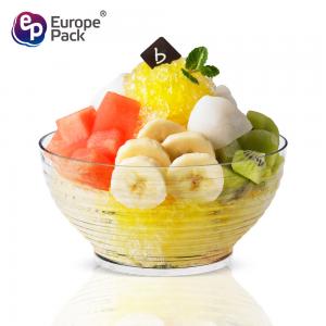 Buy cheap Food grade high quality 90ml stripe design clear coconut bowl product