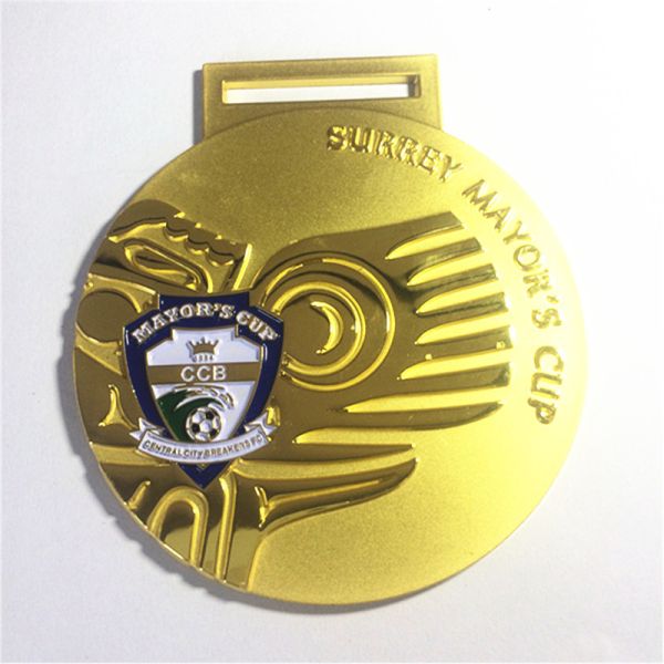 Factory Custom Soccer club medals for burnaby girls,hard enamel process