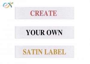 Buy cheap Personalized Rectangle Printed Custom Woven Label Satin Craft Ribbons Tag product