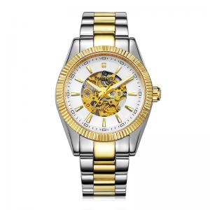 Buy cheap Popular Automatic Mens Wrist Watches Gold Plated CE ROHS Approved product