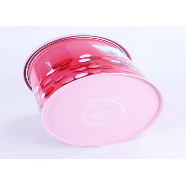 135 x 150 MM Cylinder Cookie Packaging Gift Tins Container Box With Nob On Lid