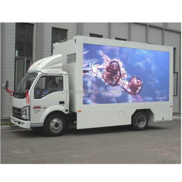 With Stage Mobile Trailer P8 P10 Outdoor LED Screen Truck Display