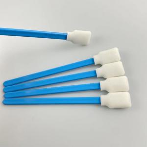 China Highly Absorbent Foam Swabs For Solvent Cleaning Paddle Head Blue Handle on sale