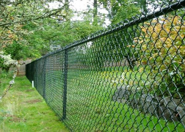 Quality Green Chain Link Mesh Fecing Size 100 ft Chain Link Fence For Construction for sale