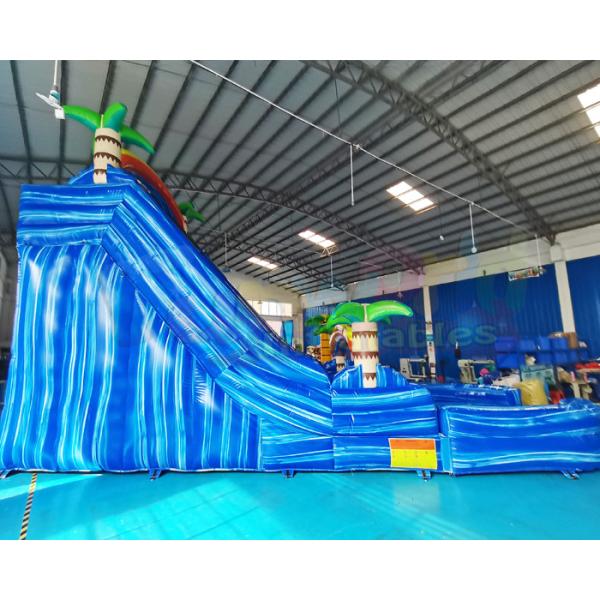 0.55mm PVC Outdoor Inflatable Water Slides Kids Bounce House