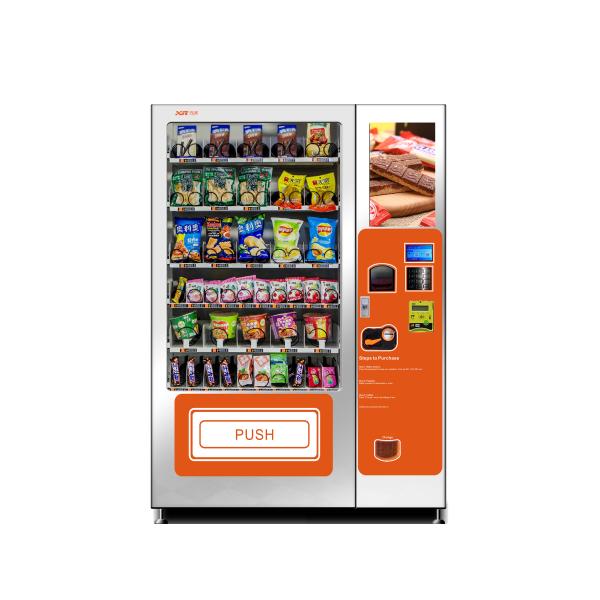 Refrigerator Fresh Cake Vending Machine , Beverage And Snack Vending Machines Oem