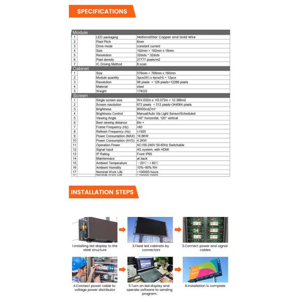 Custom IP65 waterproof p6 8000nits advertising display outdoor led billboard 4G system with HDMI